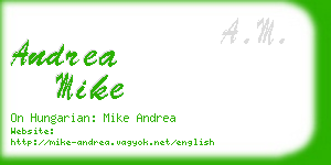andrea mike business card